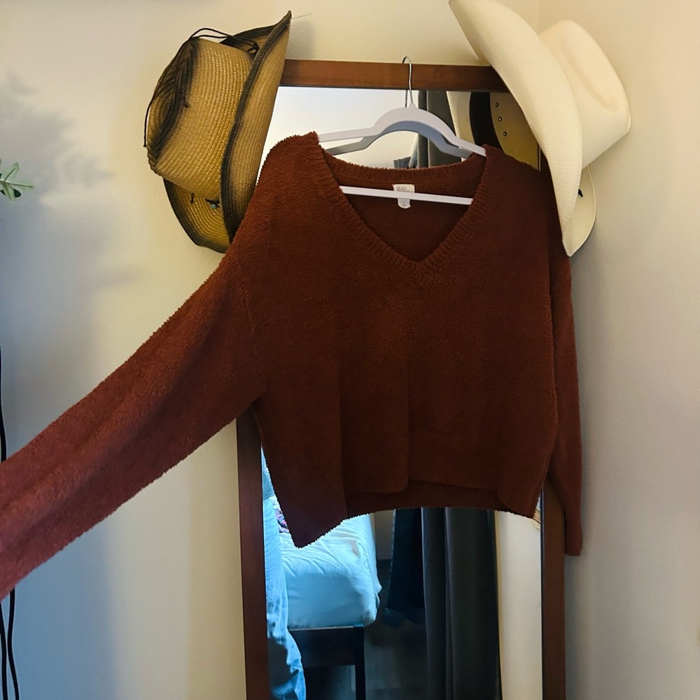 Stars Above Warm Brown Sweater